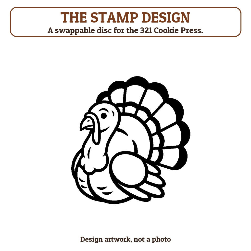 Turkey cookie stamp - the stamp design artwork