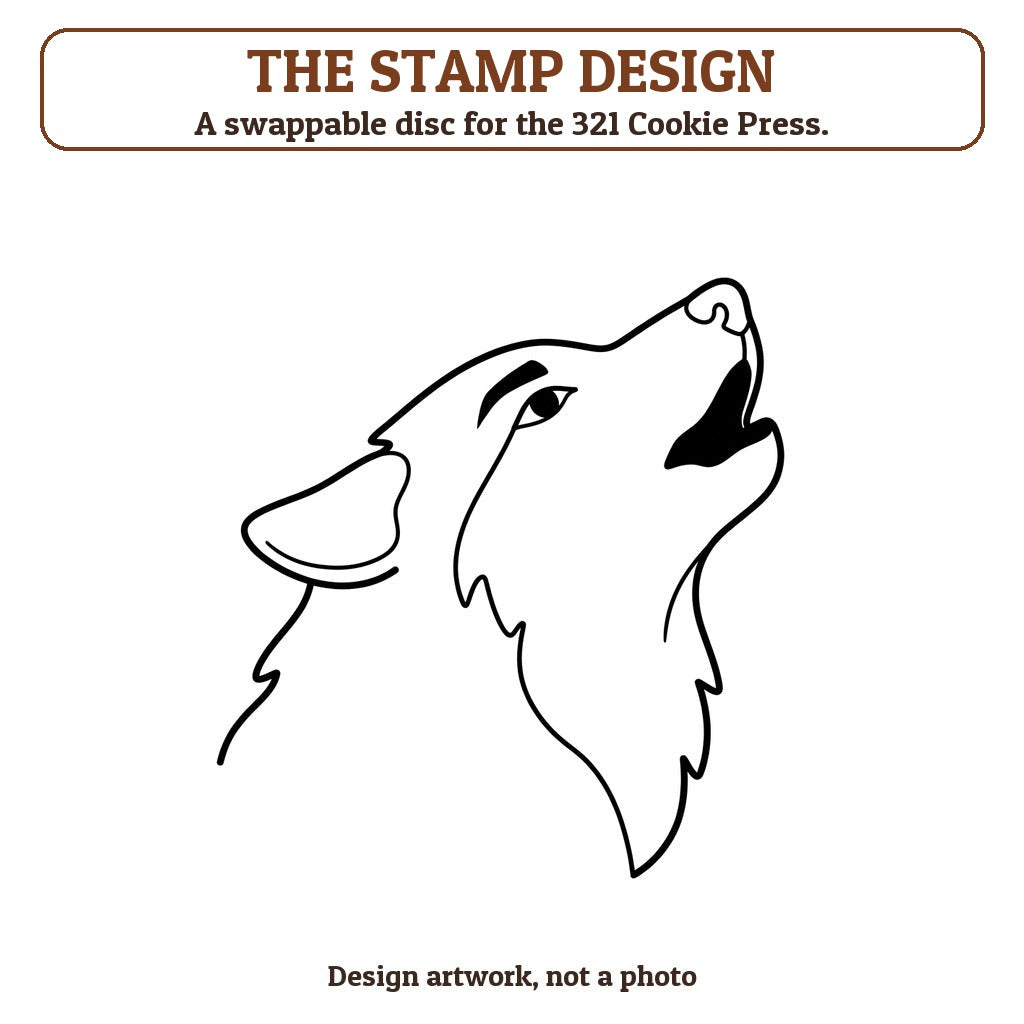 Werewolf cookie stamp - the stamp design artwork