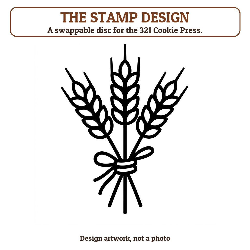 Wheat Sheaf cookie stamp - the stamp design artwork