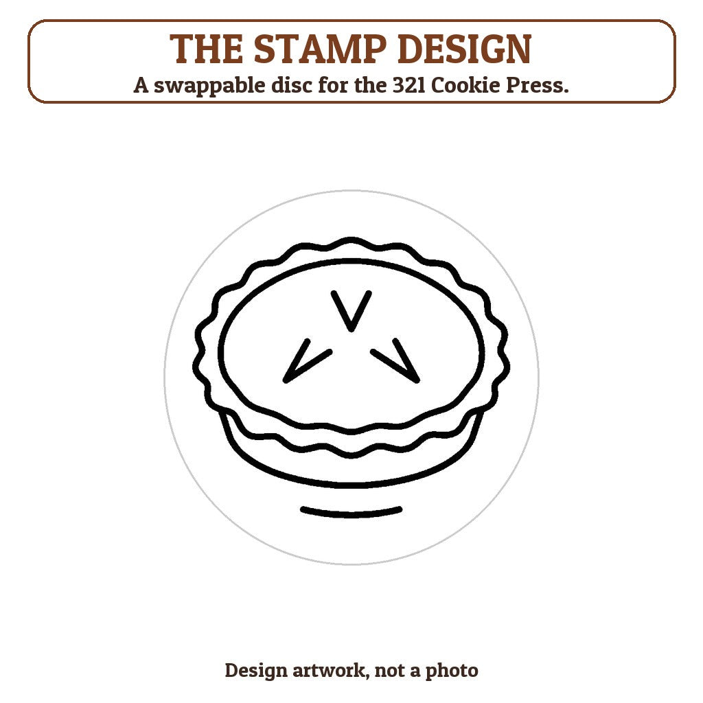 Whole Pie cookie stamp - the stamp design artwork