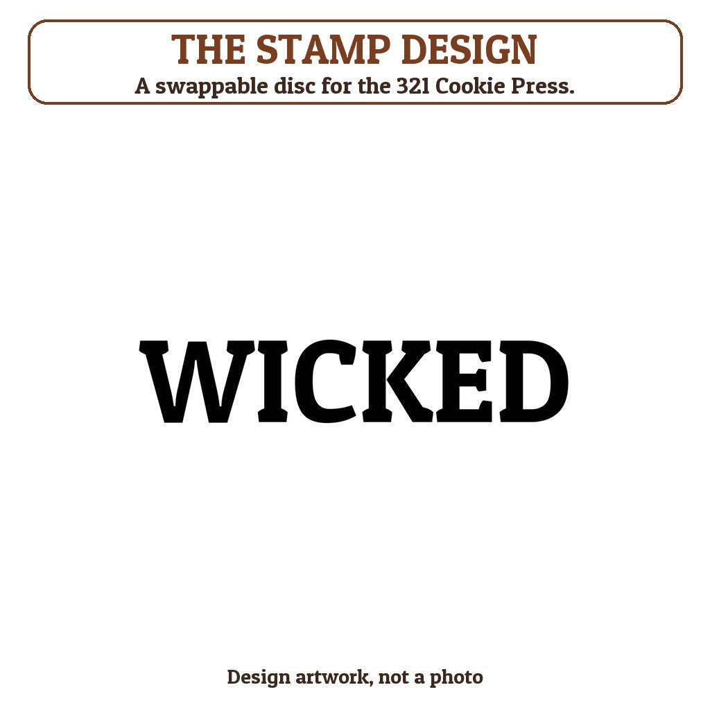 Wicked cookie stamp - the stamp design artwork