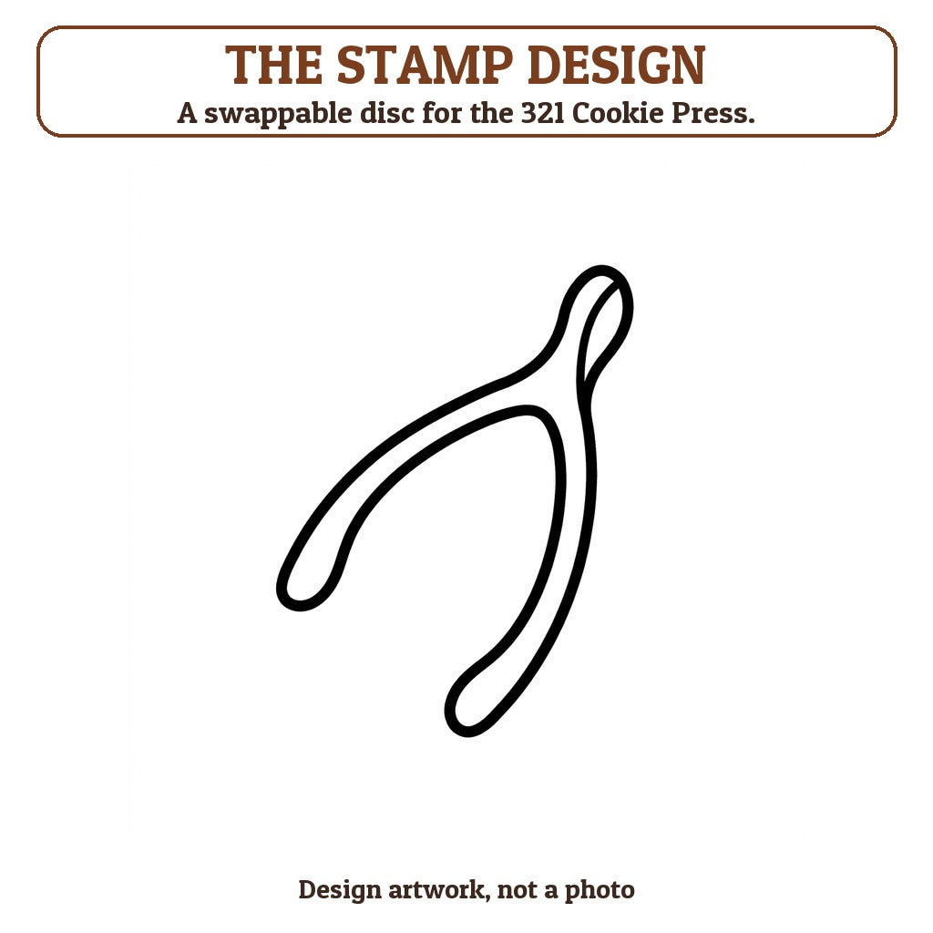 Wishbone cookie stamp - the stamp design artwork