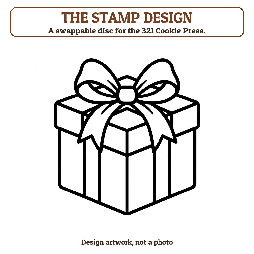 Wrapped Gift cookie stamp - the stamp design artwork