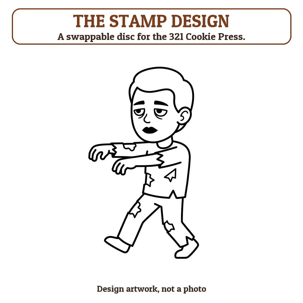 Zombie cookie stamp - the stamp design artwork