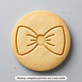 Bow Tie cookie stamp - cookie mockup, a computer preview, not a real cookie