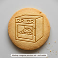 Bun in the Oven cookie stamp - cookie mockup, a computer preview, not a real cookie