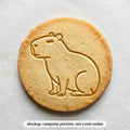 Capybara cookie stamp - cookie mockup, a computer preview, not a real cookie