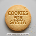 Cookies for Santa cookie stamp - cookie mockup, a computer preview, not a real cookie