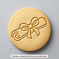 Diploma Scroll cookie stamp - cookie mockup, a computer preview, not a real cookie