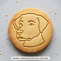 Dog cookie stamp - cookie mockup, a computer preview, not a real cookie