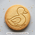 Duckling cookie stamp - cookie mockup, a computer preview, not a real cookie