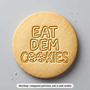 cookie stamp - cookie mockup, a computer preview, not a real cookie
