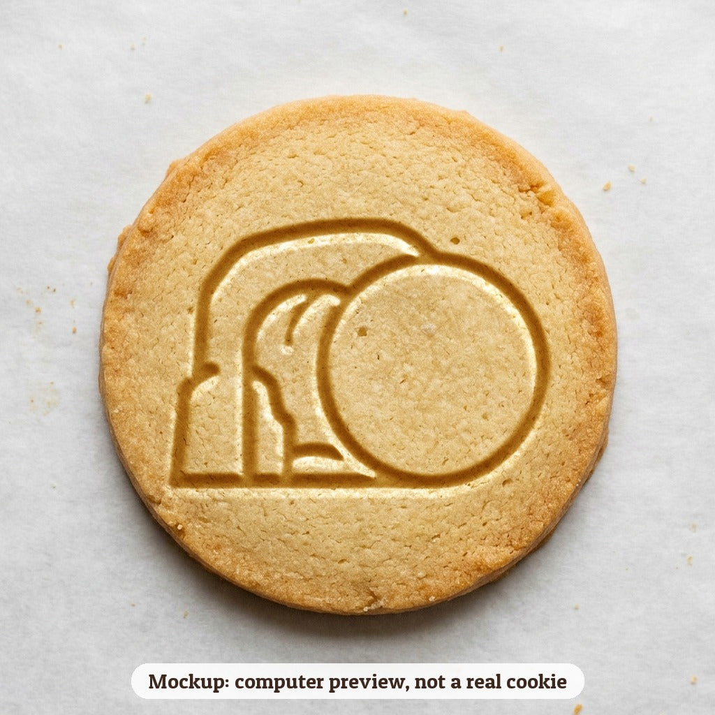 Empty Tomb cookie stamp - cookie mockup, a computer preview, not a real cookie