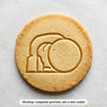 Empty Tomb cookie stamp - cookie mockup, a computer preview, not a real cookie
