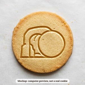 Empty Tomb cookie stamp - cookie mockup, a computer preview, not a real cookie