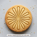 Firework Burst cookie stamp - cookie mockup, a computer preview, not a real cookie