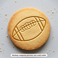 Football cookie stamp - cookie mockup, a computer preview, not a real cookie