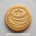 Gelt Coins cookie stamp - cookie mockup, a computer preview, not a real cookie