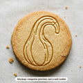 Gourd cookie stamp - cookie mockup, a computer preview, not a real cookie