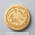 Latke cookie stamp - cookie mockup, a computer preview, not a real cookie