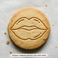 Lips cookie stamp - cookie mockup, a computer preview, not a real cookie
