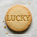 Lucky cookie stamp - cookie mockup, a computer preview, not a real cookie