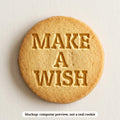 Make a Wish cookie stamp - cookie mockup, a computer preview, not a real cookie