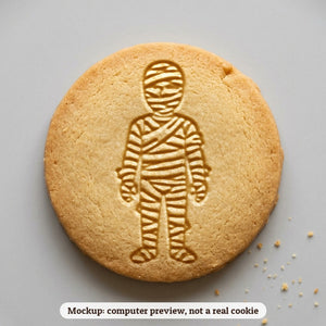 Mummy cookie stamp - cookie mockup, a computer preview, not a real cookie