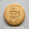 Nutcracker cookie stamp - cookie mockup, a computer preview, not a real cookie