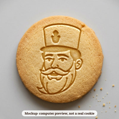 Nutcracker cookie stamp - cookie mockup, a computer preview, not a real cookie