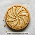 Peppermint Swirl cookie stamp - cookie mockup, a computer preview, not a real cookie