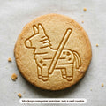 Pinata Donkey cookie stamp - cookie mockup, a computer preview, not a real cookie