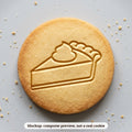 Pumpkin Pie cookie stamp - cookie mockup, a computer preview, not a real cookie