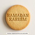 Ramadan Kareem cookie stamp - cookie mockup, a computer preview, not a real cookie
