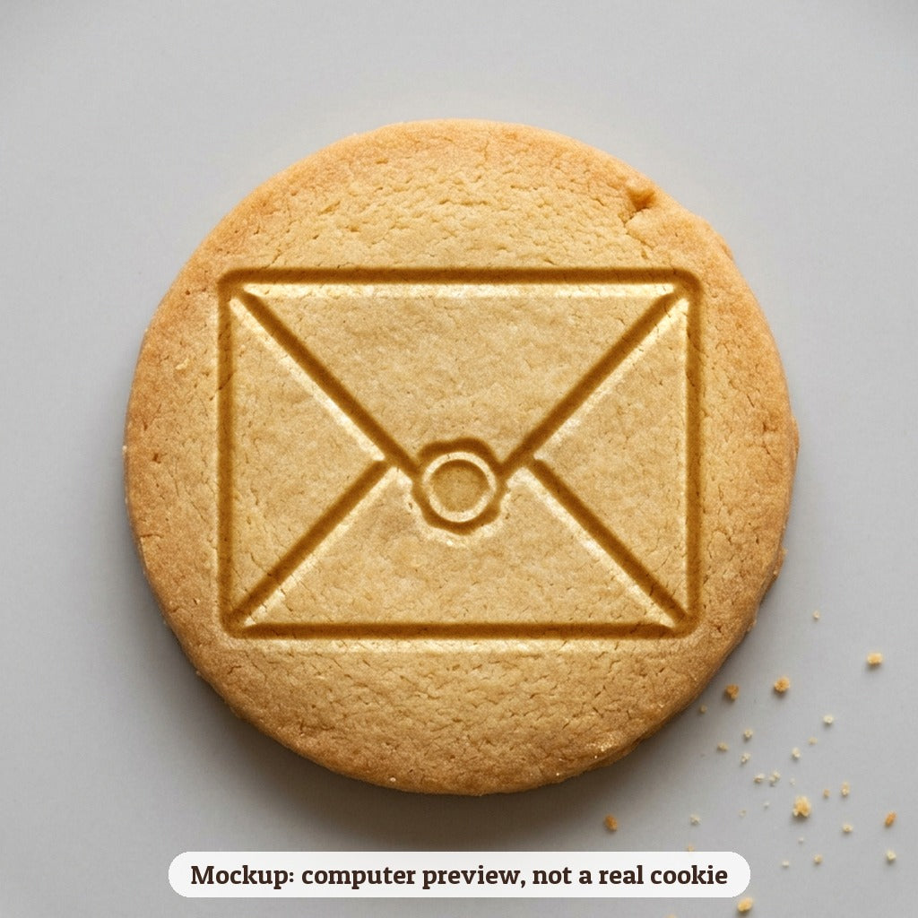 Red Envelope cookie stamp - cookie mockup, a computer preview, not a real cookie