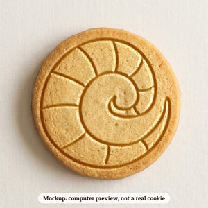 Shofar cookie stamp - cookie mockup, a computer preview, not a real cookie