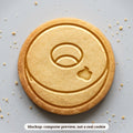 Sufganiyot cookie stamp - cookie mockup, a computer preview, not a real cookie