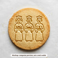 Three Wise Men cookie stamp - cookie mockup, a computer preview, not a real cookie