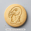 Turkey Face cookie stamp - cookie mockup, a computer preview, not a real cookie
