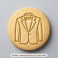 Tuxedo cookie stamp - cookie mockup, a computer preview, not a real cookie