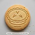 Whole Pie cookie stamp - cookie mockup, a computer preview, not a real cookie