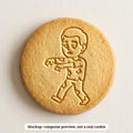 Zombie cookie stamp - cookie mockup, a computer preview, not a real cookie