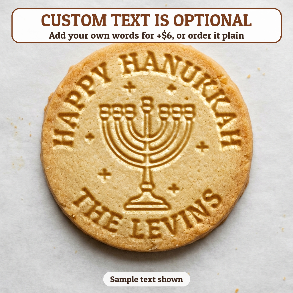 Menorah with optional custom text