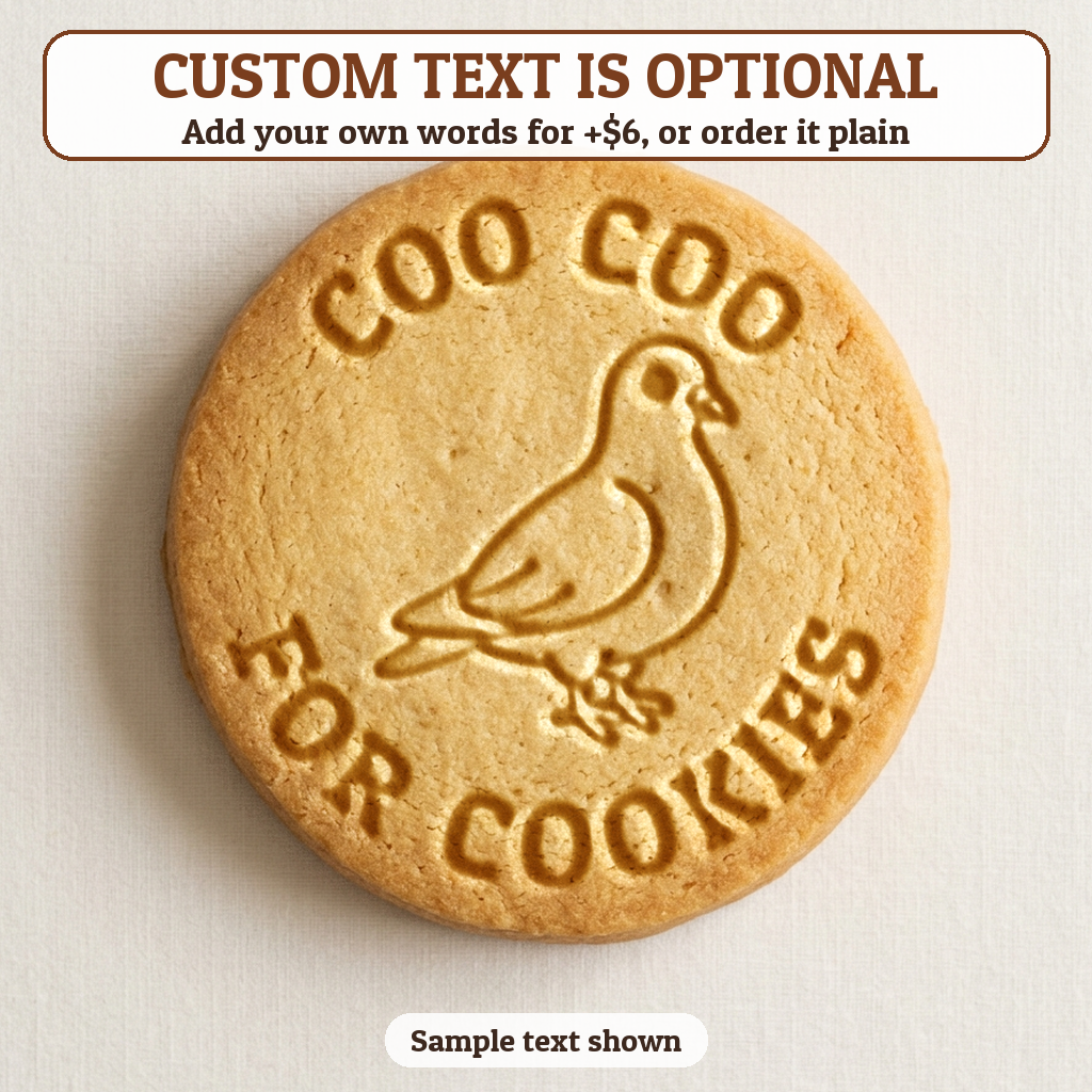 Pigeon with optional custom text