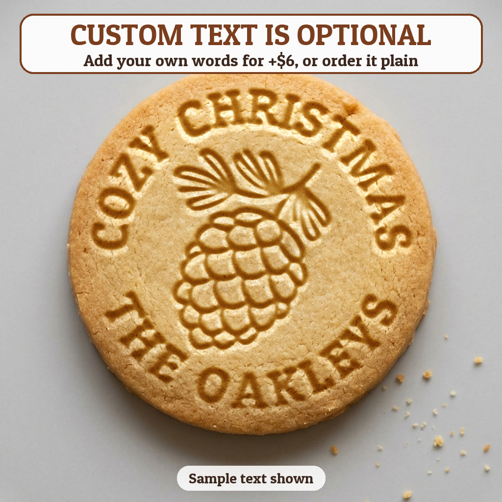 Pinecone and Pine with optional custom text