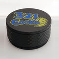 Single press case with the full-color 321 Cookie logo lid on
