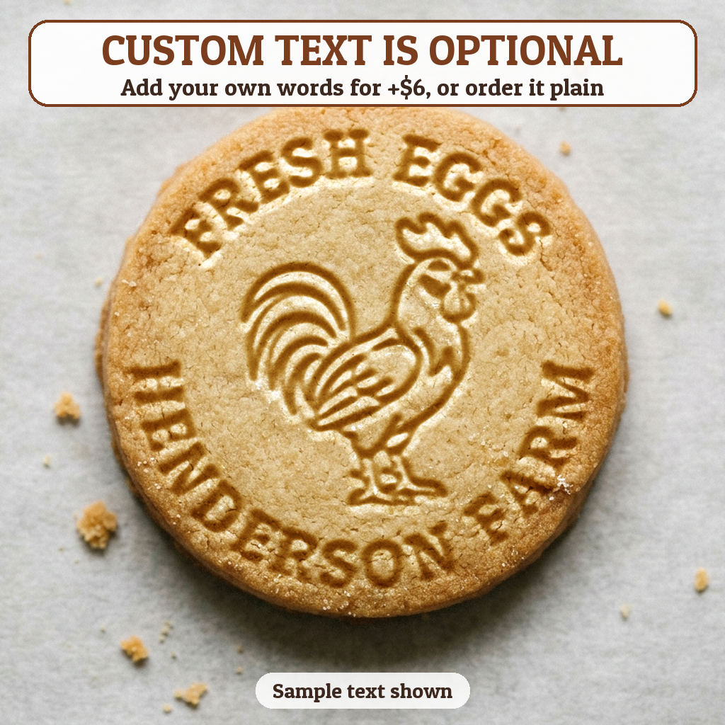 Rooster with optional custom text
