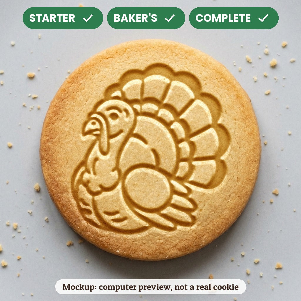 Turkey stamp disc - Starter: yes, Baker's: yes, Complete: yes - computer preview, not a real cookie