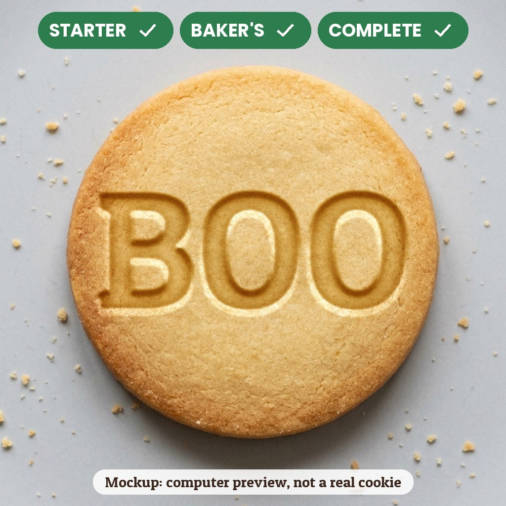 Boo stamp disc - Starter: yes, Baker's: yes, Complete: yes - computer preview, not a real cookie