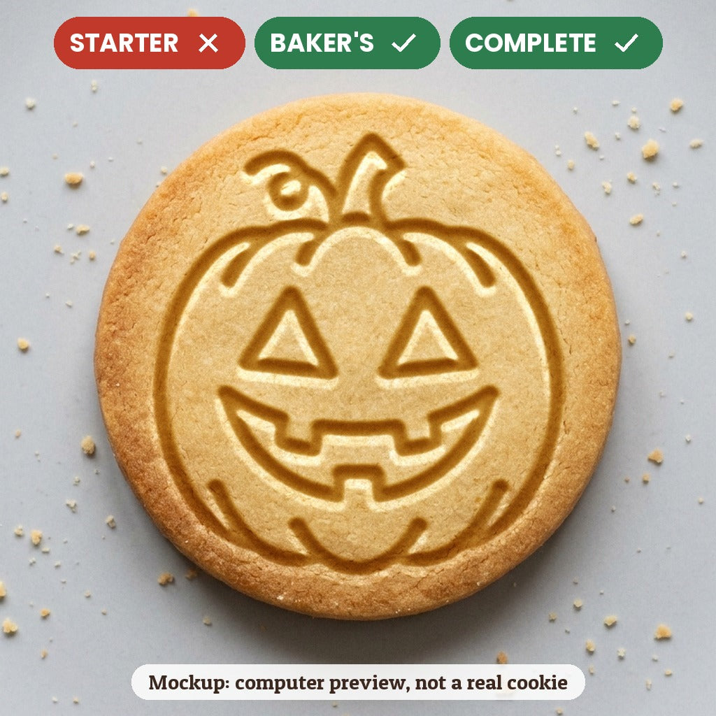 Jack-O-Lantern stamp disc - Starter: no, Baker's: yes, Complete: yes - computer preview, not a real cookie